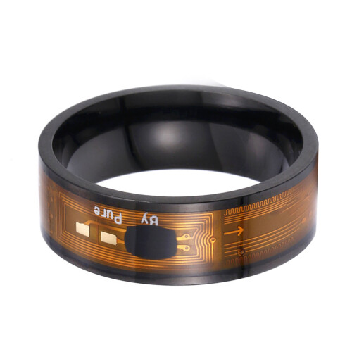 (13) Smart Ring NFC Unlock Screen Lock NTAG213 Chip Black 10 1