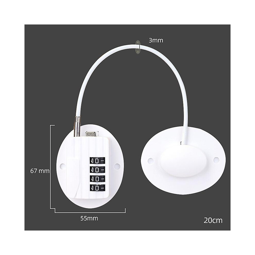 Kikidex (As Show, One Size) 2Pcs Password Refrigerator Lock, Code Lock, Window Locks, Child Safety Locks With Strong Adhesive, For Drawer Refrigerator Cabinet