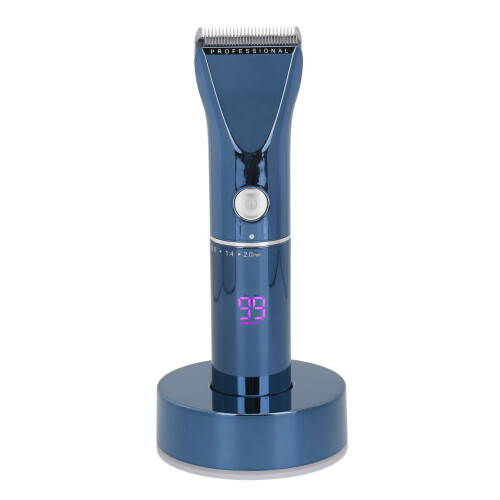 (Blue) Prof. Electric Hair Clipper 100-240V w/Base 1