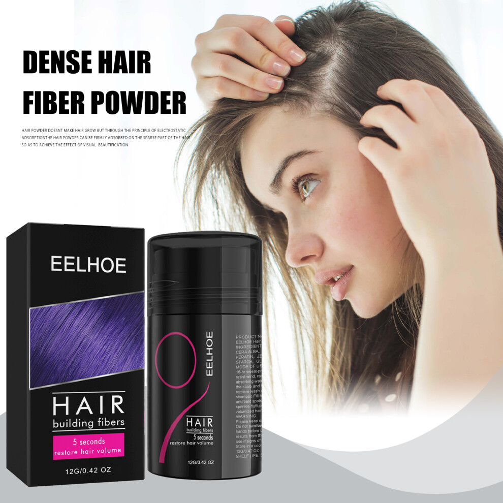 EELHOE Hair Thickening Fiber Powder 12g Volume Boost for Hair Loss