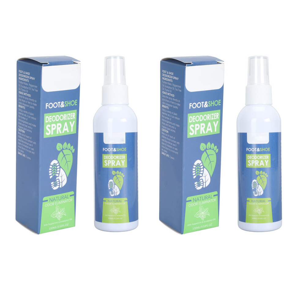 100mlx2 Foot Odor Eliminator Cooling Spray for Home