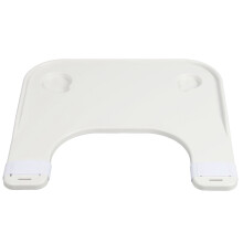 Rollstuhl-Tablett dick Universal Becherhalter weiß
