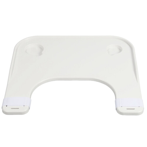 Rollstuhl-Tablett dick Universal Becherhalter weiß