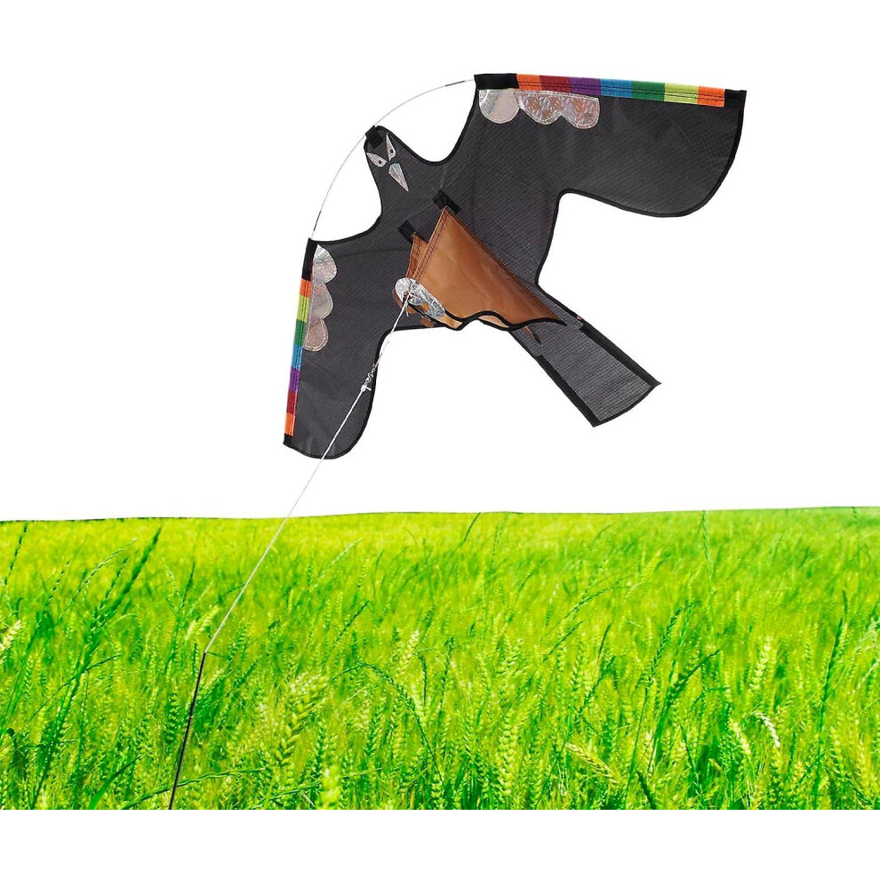 Kikidex (As Show, One Size) Bird Scarer Kite - Bird Scarer Kite With Reflective Feather - Kites For Kids Farm Flying Bird Hawk Flying Kite Repeller With Rope