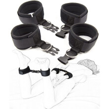 SM Handcuffs Ankle Cuffs Set For Couples, Sponge BDSM Bondage Restraints, Hand And Foot Size