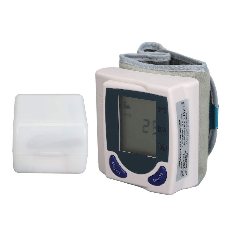 Wrist Blood Pressure Monitor LCD Voice Broadcast for Heart Rate