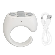 (White) Bluetooth Phone Remote Ring Shutter Clicker for Android White