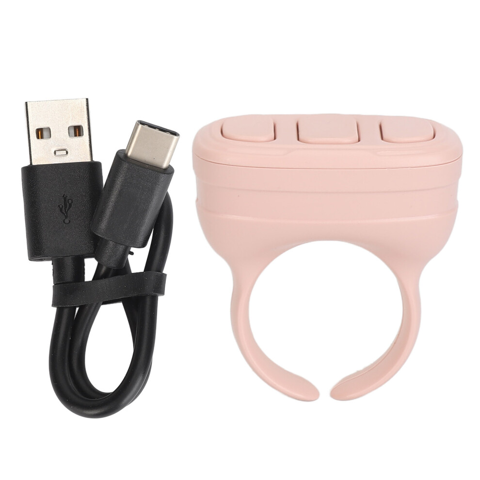 (Pink) Wireless App Page Turner Ring Bluetooth 5.0 For Ios Android Pink 461605333991