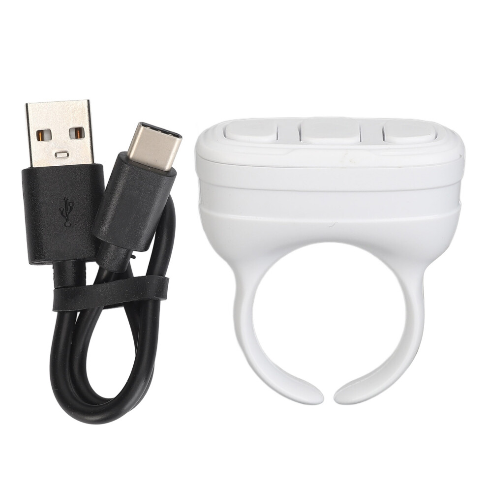 (White) Wireless App Page Turner Ring Bluetooth 5.0 For Ios Android White 461605334004
