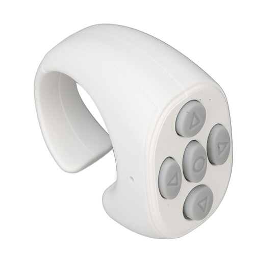 (White) Bluetooth Phone Remote Ring Shutter Clicker for Android White 2
