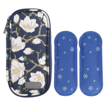 (Cotton Flower Pattern) Harte Insulinkühlbox mit 2 Eispacks