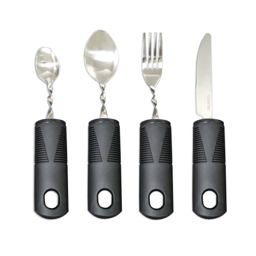 4pcs Adaptive Cutlery Set for Elderly Easy Grip 1