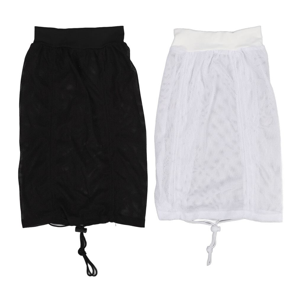 2PCS Adjustable Reusable Hair Plopping Net Bonnet with Drawstring