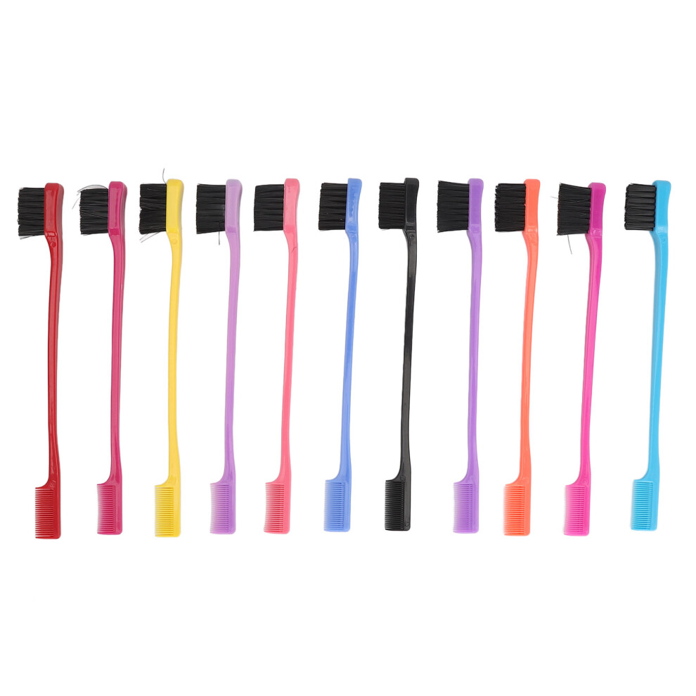11pcs Double Ended Eyebrow Brush Comb Soft Nylon Makeup Tool