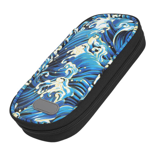 (Sea Waves Pattern) Harte Insulinkühlbox mit 2 Eispacks 1