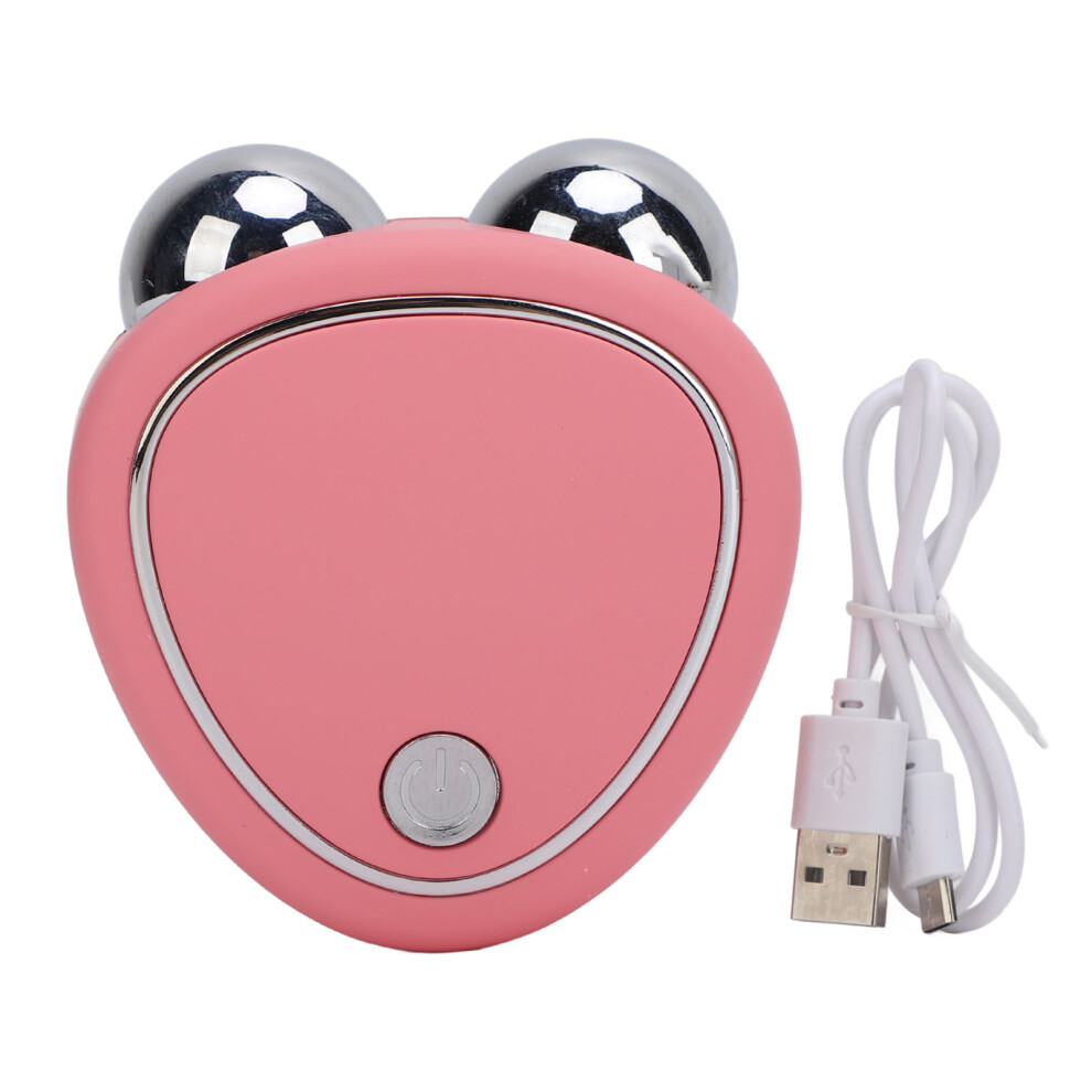 (Pink) Micro Current Facial Device USB Rechargeable Face Lifting Sculpting