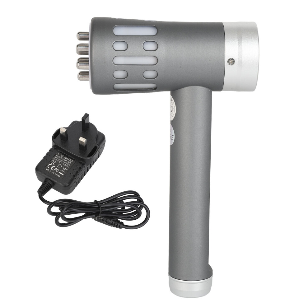 (GB Plug) 650nm Rechargeable Infrared Wand 5 Levels Soreness Relief Gray AU Plug