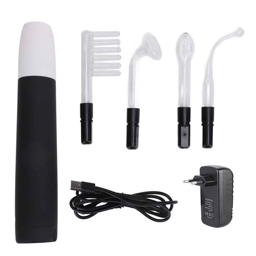 Red/Light (Eu Plug) Frequency Facial Wand Rechargeable Ozone Skin Care Us Plug
