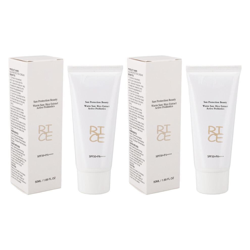 Cream 2Pcs Rice Probiotics 50Ml Uv Defense Moisturizing Sun