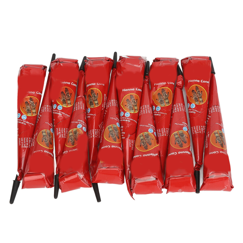Red 12Pcs Temporary Tattoo Paste Kit Waterproof 300G