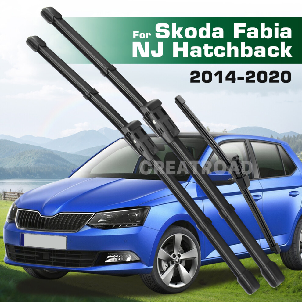 (Right Hand Drive) Wiper Lhd&Rhd Front & Rear Wiper Blades Set For Skoda Fabia Nj Hatchback 2014 - 2020 Windshield Windscreen Window 6935159279301