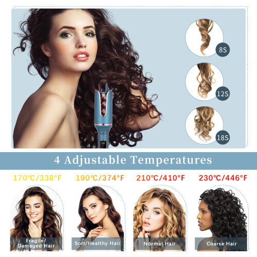Cordless Rechargeable Hair Curler Multi-Temp 1