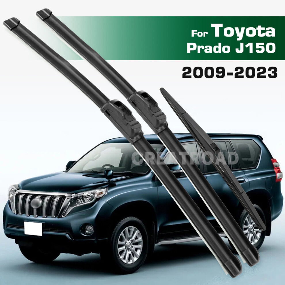 (3Pcs) Wiper Lhd&Rhd Front & Rear Wiper Blades Set For Toyota Prado J 150 J150 2009 - 2020 Windshield Windscreen Window 6935159278755