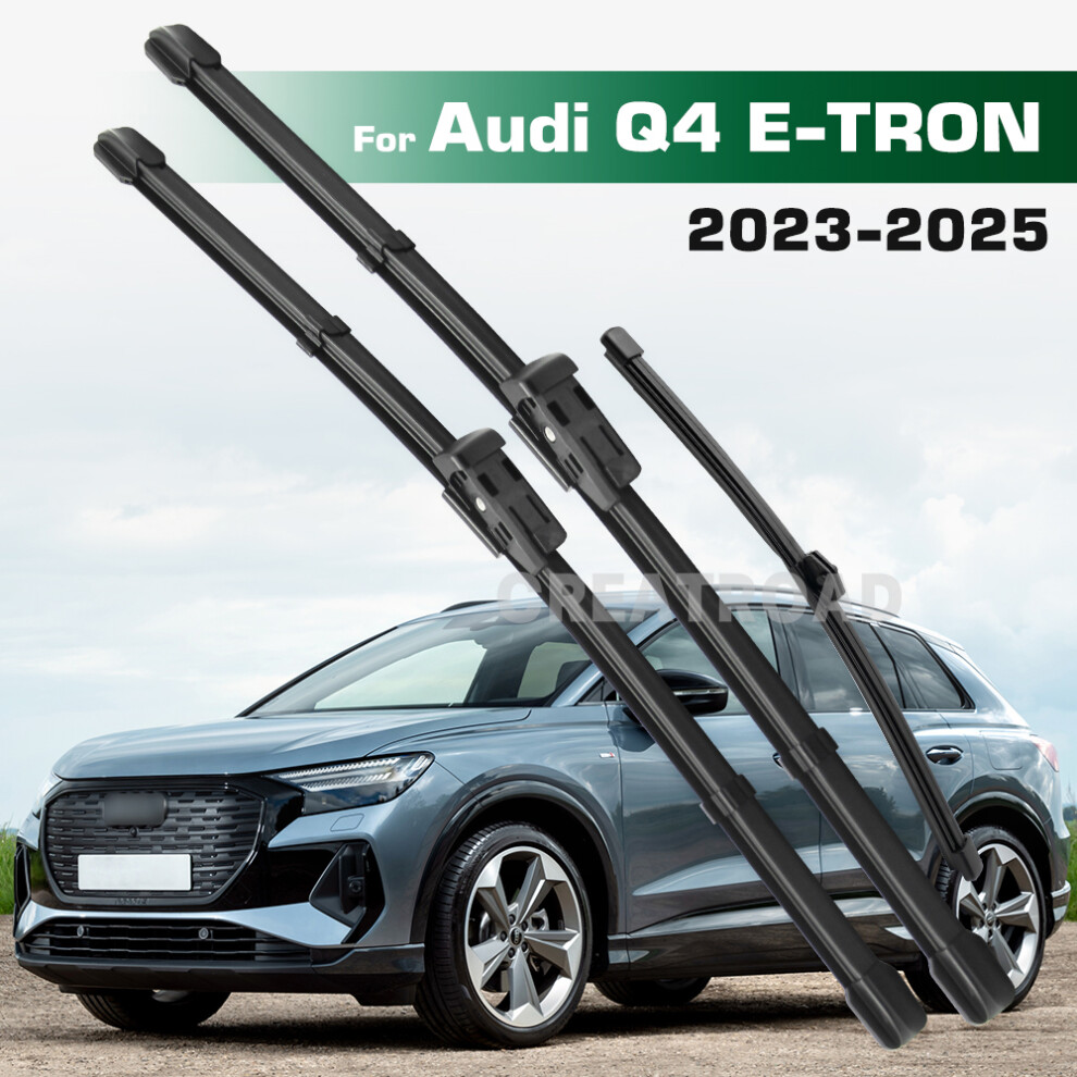 (Left Hand Drive) Wiper Set For Audi Q4 E-Tron 2023-2025 Front & Rear Wiper Blades Windshield Windscreen Window Brushes 6935159278649