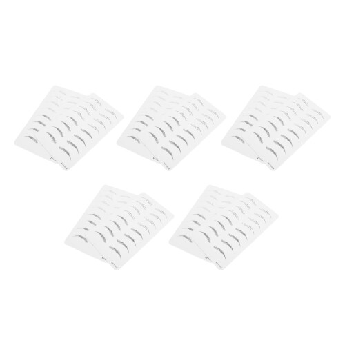 10PCS Thickened 2mm Double Sided Silicone Eyebrow Practice Skin 2