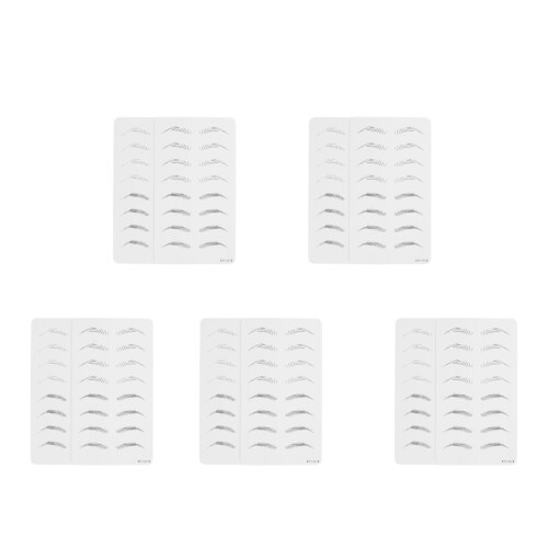 10PCS Thickened 2mm Double Sided Silicone Eyebrow Practice Skin 1
