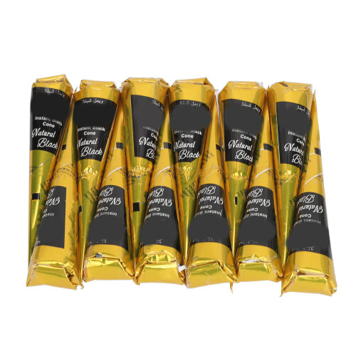 12pcs Black Temporary Tattoo Paste Cones 300g 1