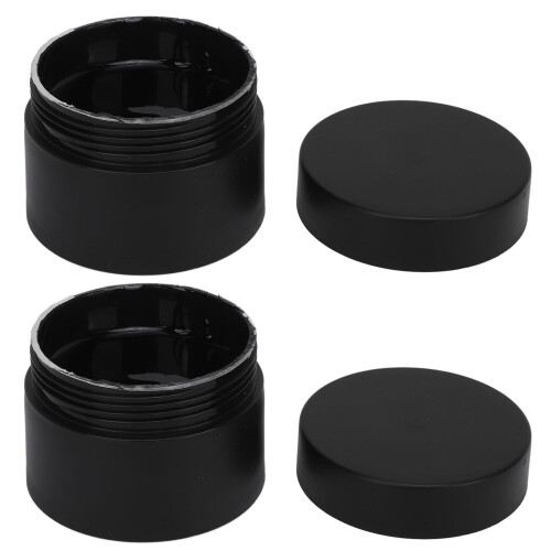 (Black) 2Pcs Temporary Tattoo Paste Waterproof Hand Painting Cream Black