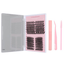 (Pink) Wimpern-Tweezer-Set 156 Cluster für DIY, Pink