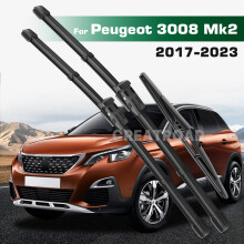 (Left hand drive) Wiper LHD&RHD Front & Rear Wiper Blades Set For Peugeot 3008 Mk2 2017 - 2023 Windshield Windscreen Window Brushes