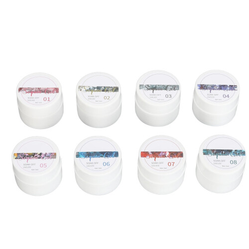 8 Farben reflektierende Nagellacke zum Einweichen 1