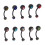 10x Edelstahl Bauchnabelring Zirkon Nabelpiercing Set 3