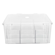 (Transparent) Große staubdichte Kosmetik-Probenbox - Transparent