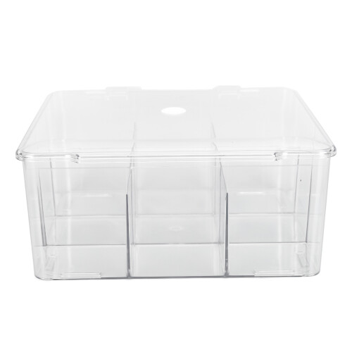 (Transparent) Große staubdichte Kosmetik-Probenbox - Transparent