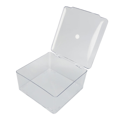 (Transparent) Cosmetic Organizer Box Hinged Dust Proof Large Clear Case 2