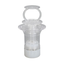 (Transparent White) 6ml Kopfhautöl-Applikator-Kamm, auslaufsicher, Haarwuchs, Sakura-Pink