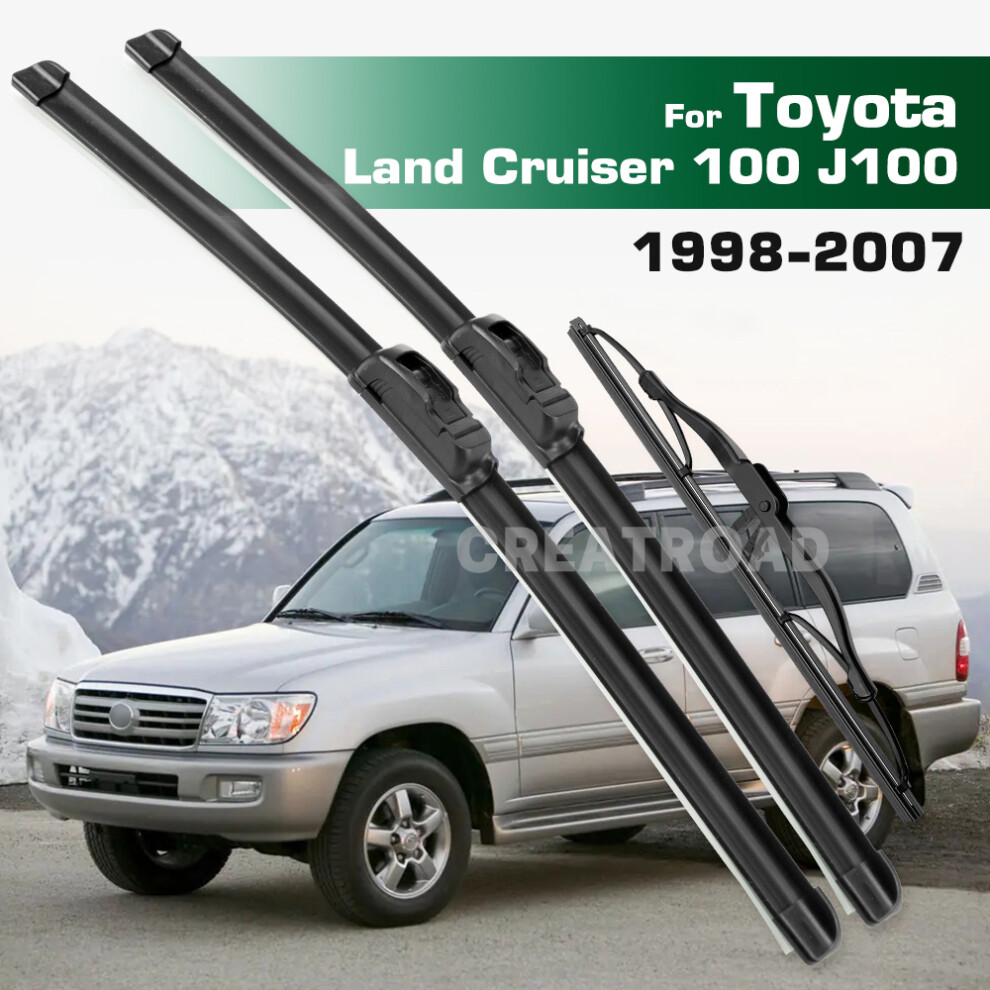 (3Pcs) Wiper Lhd&Rhd Front & Rear Wiper Blades Set For Toyota Land Cruiser 100 J100 1998 - 2007 Windshield Windscreen Window 6935159278328
