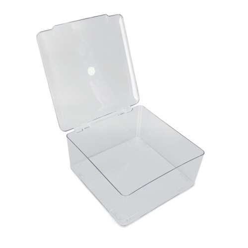 (Transparent) Cosmetic Organizer Box Hinged Dust Proof Large Clear Case 1