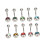 10x bunte Strass-Nabelringe aus Edelstahl 2
