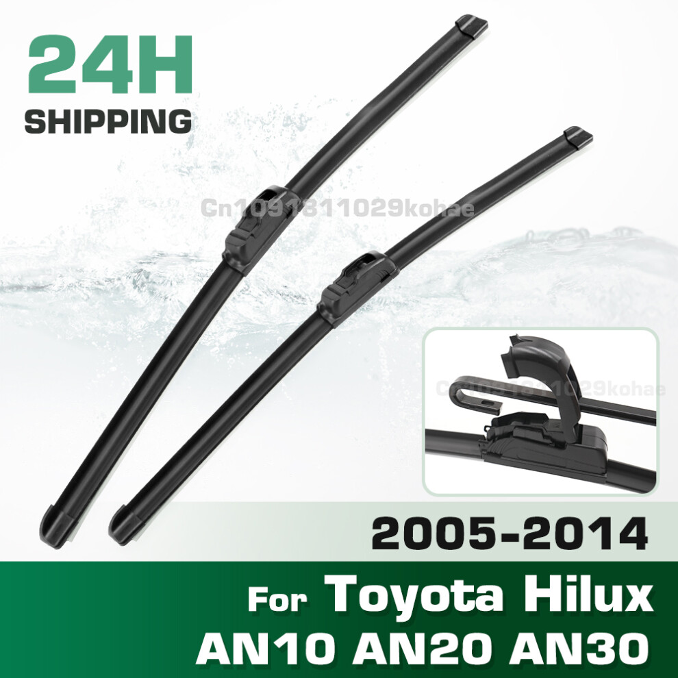 (2PCS) Wiper LHD&RHD Front Wiper Blades Set For Toyota Hilux AN10 AN20 AN30 2005 - 2014 Windshield Windscreen Window 21" 20"-image-OPC-PMJDKJ8-NEW