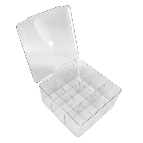 (Transparent) Große staubdichte Kosmetik-Probenbox - Transparent 1