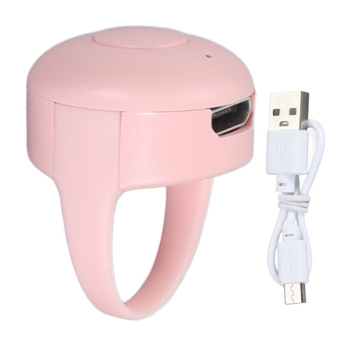 (Pink) Bluetooth Page Turner Ring iOS/Android Yellow