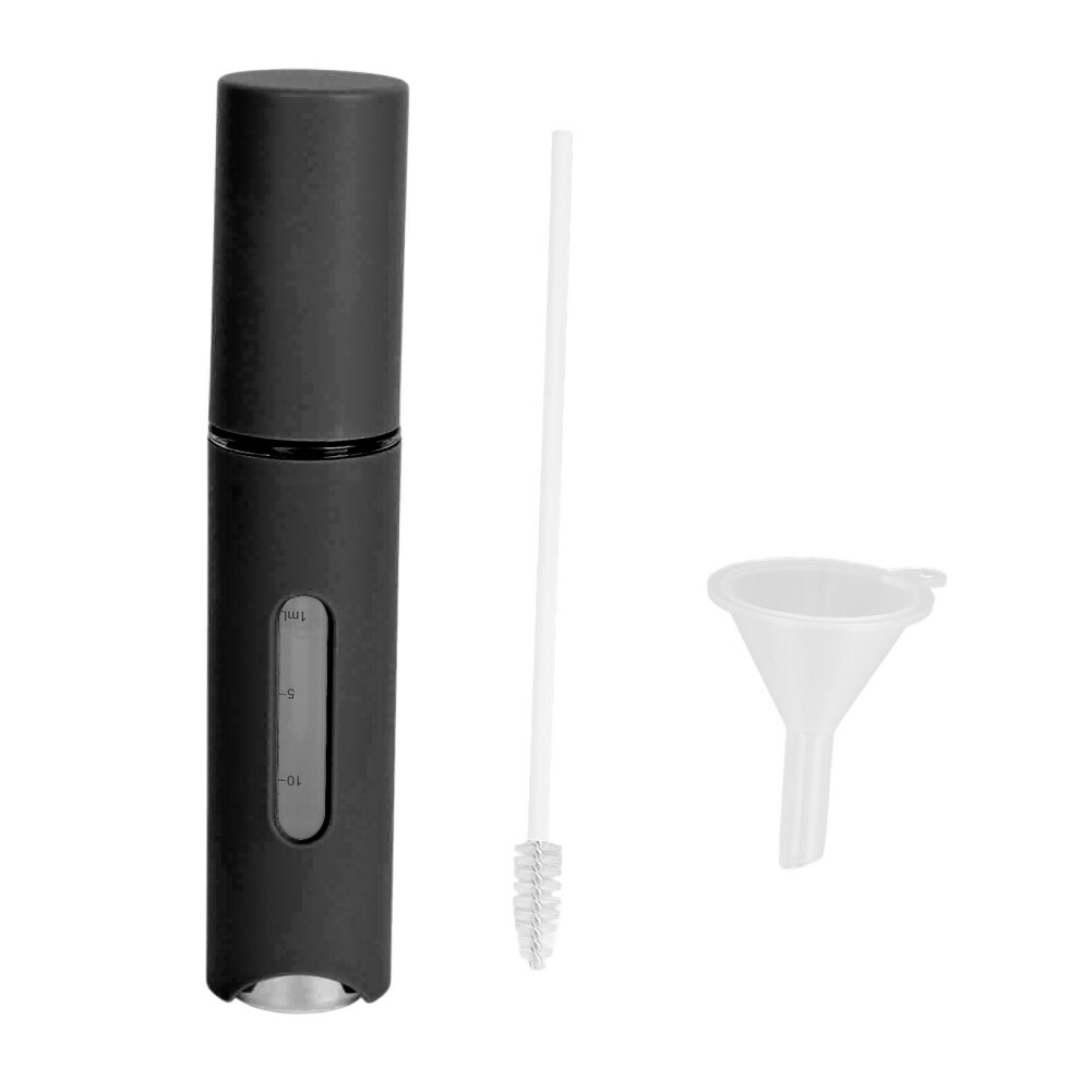 (Black) Scalp Applicator Comb 18ml Prevent Leakage Hair Massage Brush Pink