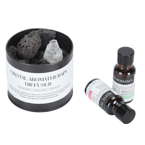 Aromatherapie-Set mit ätherischen Ölen und Diffusorstein für Zuhause 2