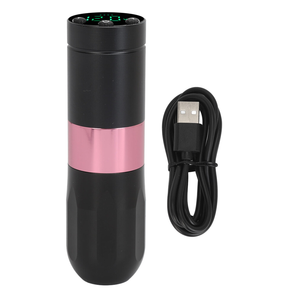(Pink) Wireless Tattoo Pen Led 1500Mah Rotary Machine For Liner Shader Pink 461605337647