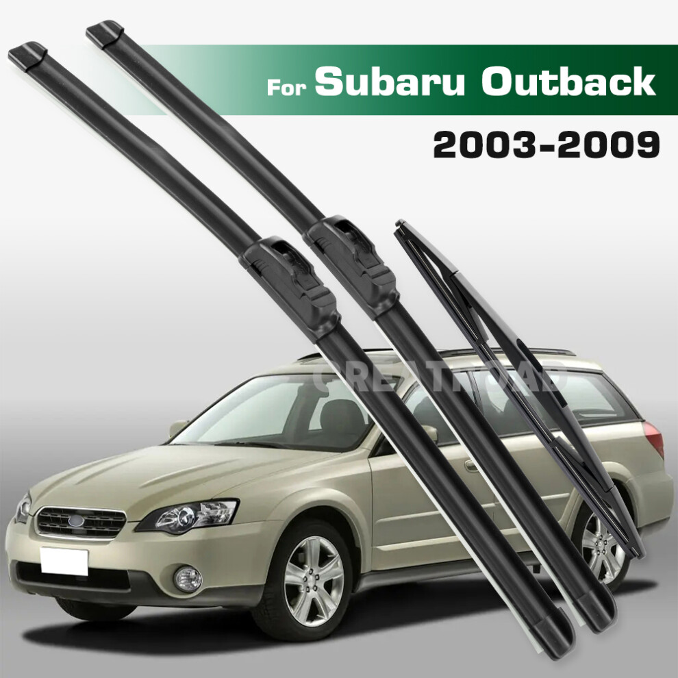 (3Pcs) Wiper Lhd&Rhd Front & Rear Wiper Blades Set For Subaru Outback 3 Bl Bp 2005 - 2009 Windshield Windscreen Window 6935159277550